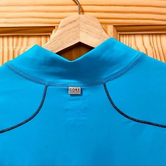 Gore blue teal half zip running wind block jacket - Picture 4 of 9